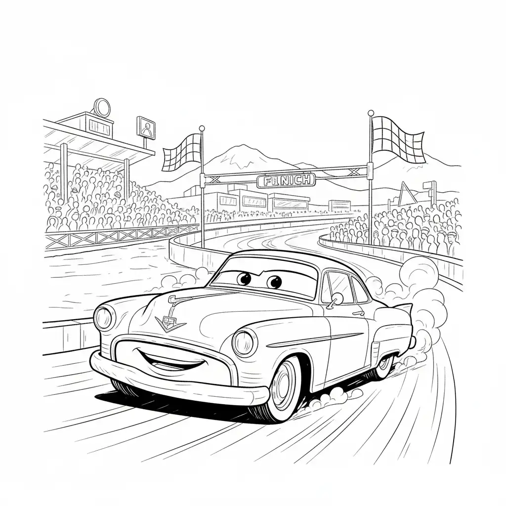 Cars para colorear y dibujo para imprimir