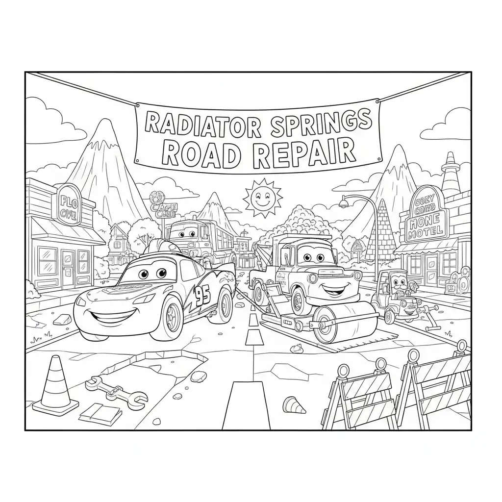 Cars para colorear para imprimir pdf gratis