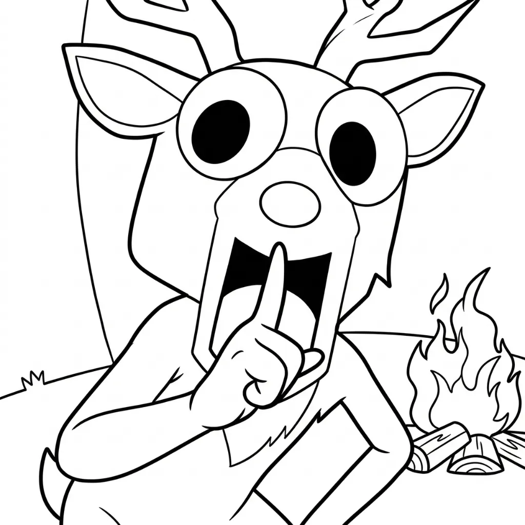 imagen de 99 Noches en el Bosque 23 para colorear para niño