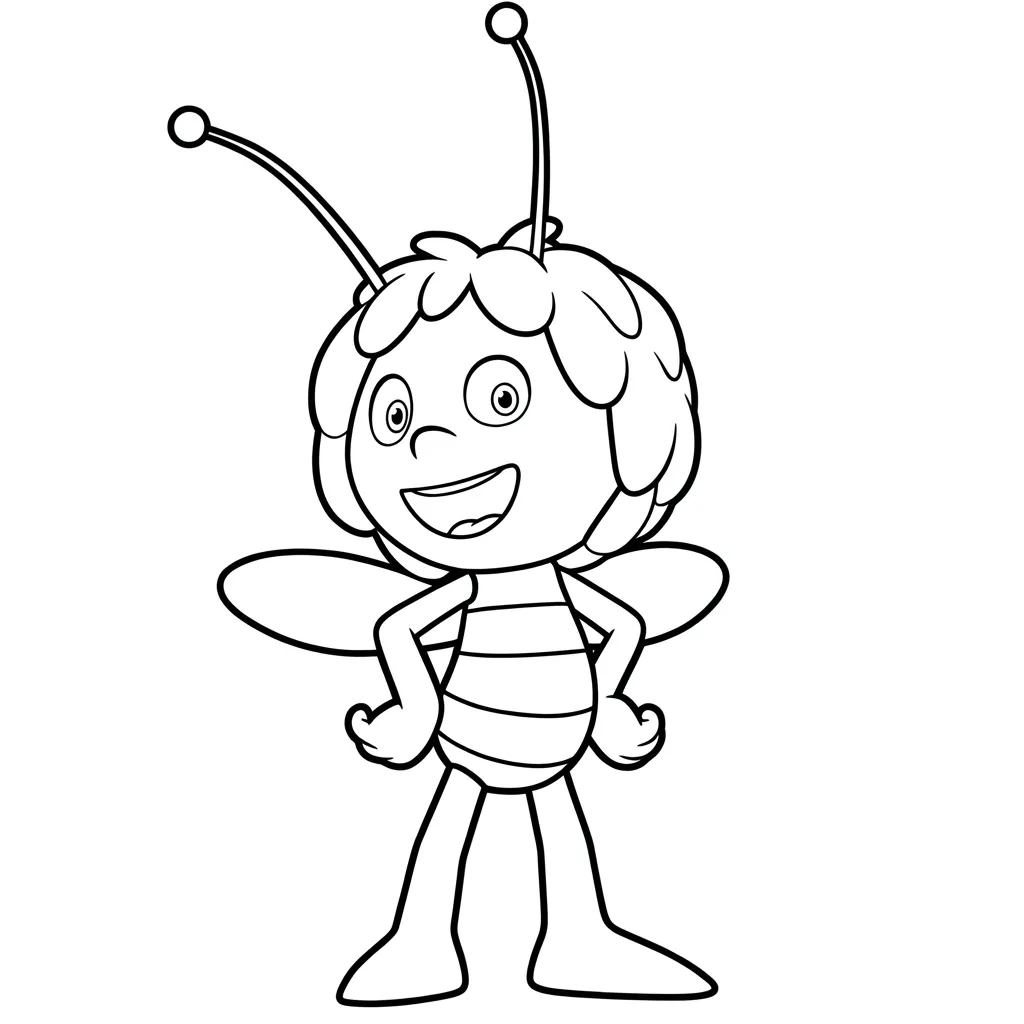 Colección de Abeja Maya para colorear