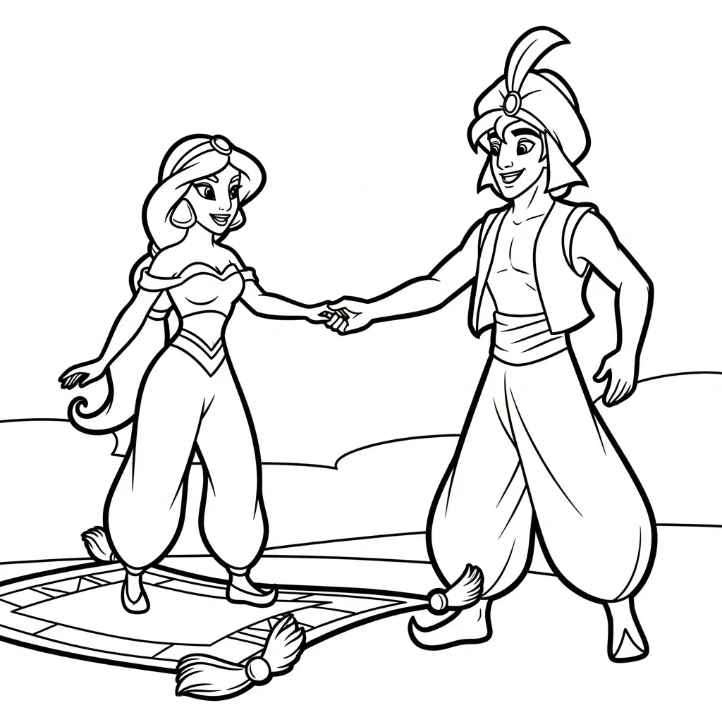 imprimir Aladdin 28 para colorear
