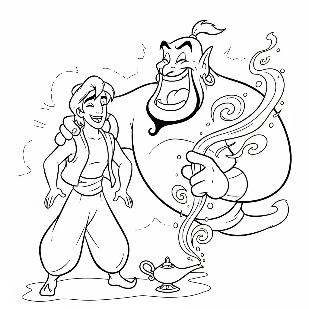 Colección de Aladdin para colorear