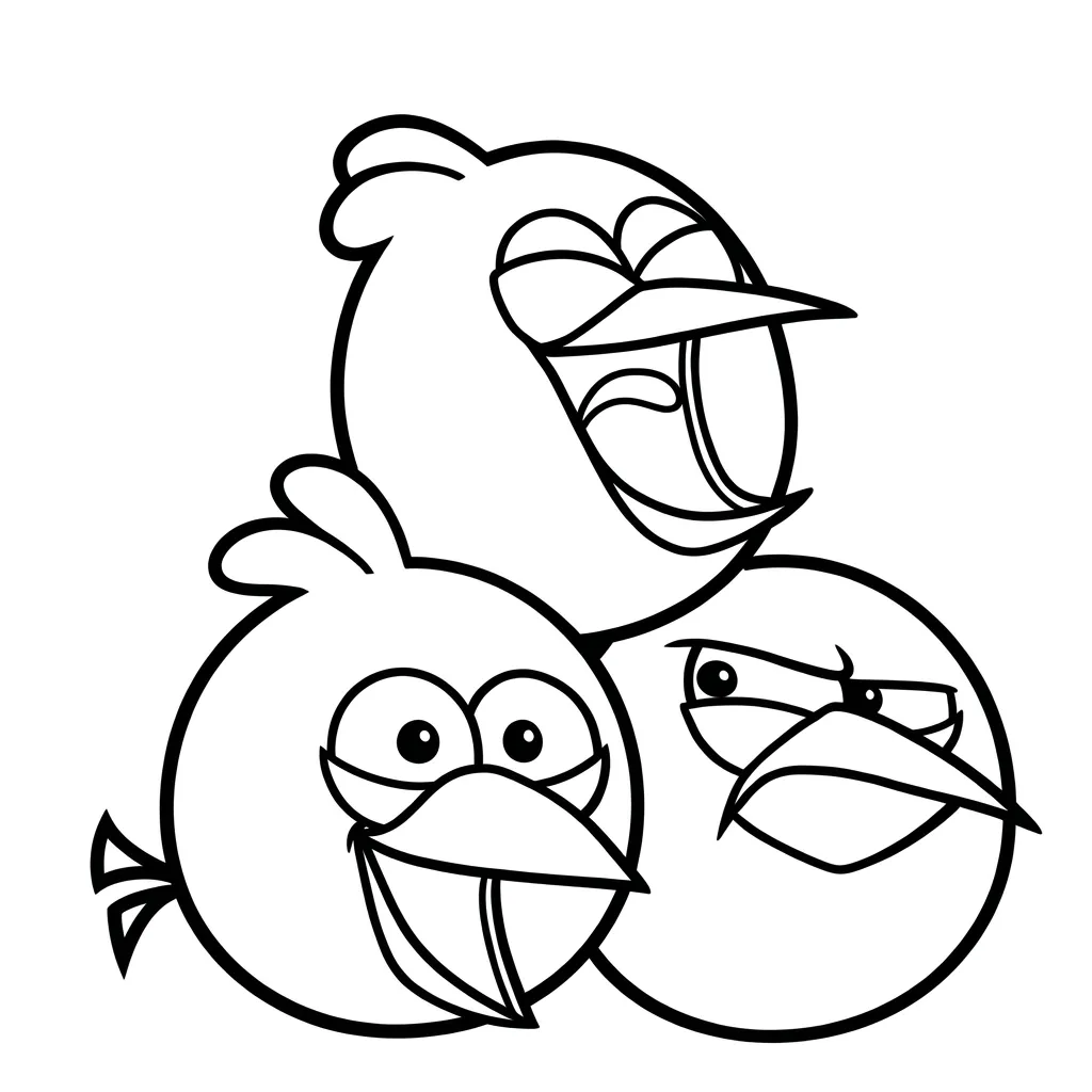 Angry Birds 15 para colorear para imprimir pdf gratis