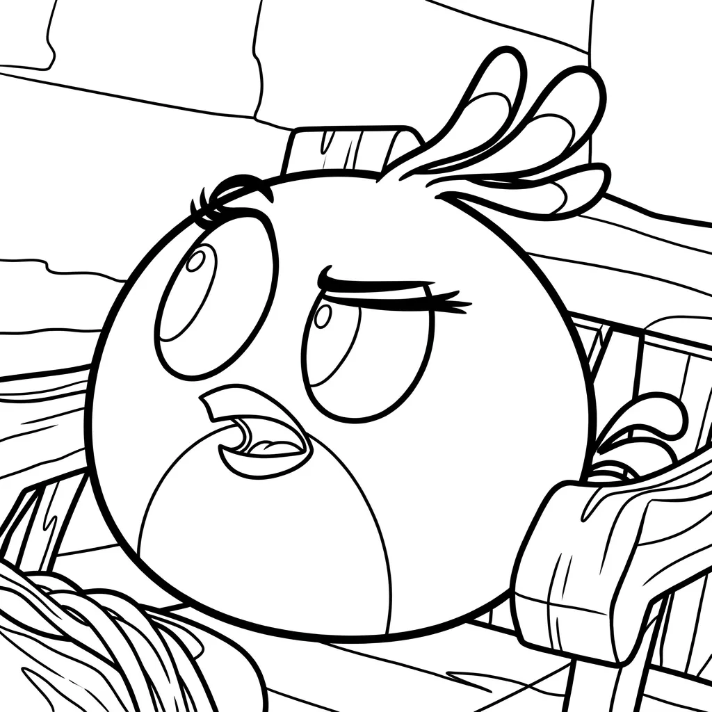 Angry Birds Stella 18 para colorear gratis para imprimir