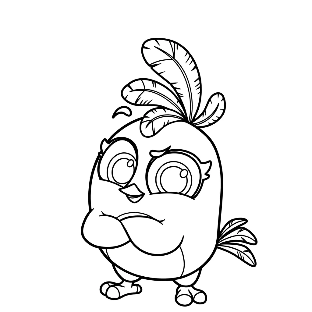 Angry Birds Stella 7 para colorear para niños para descargar