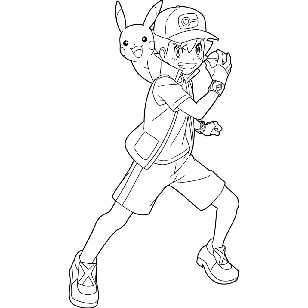 Colección de Ash Ketchum para colorear