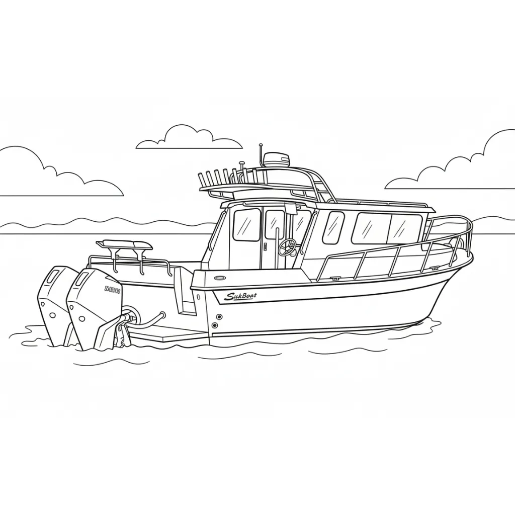 Barcos12 para colorear y recortar para imprimir gratis