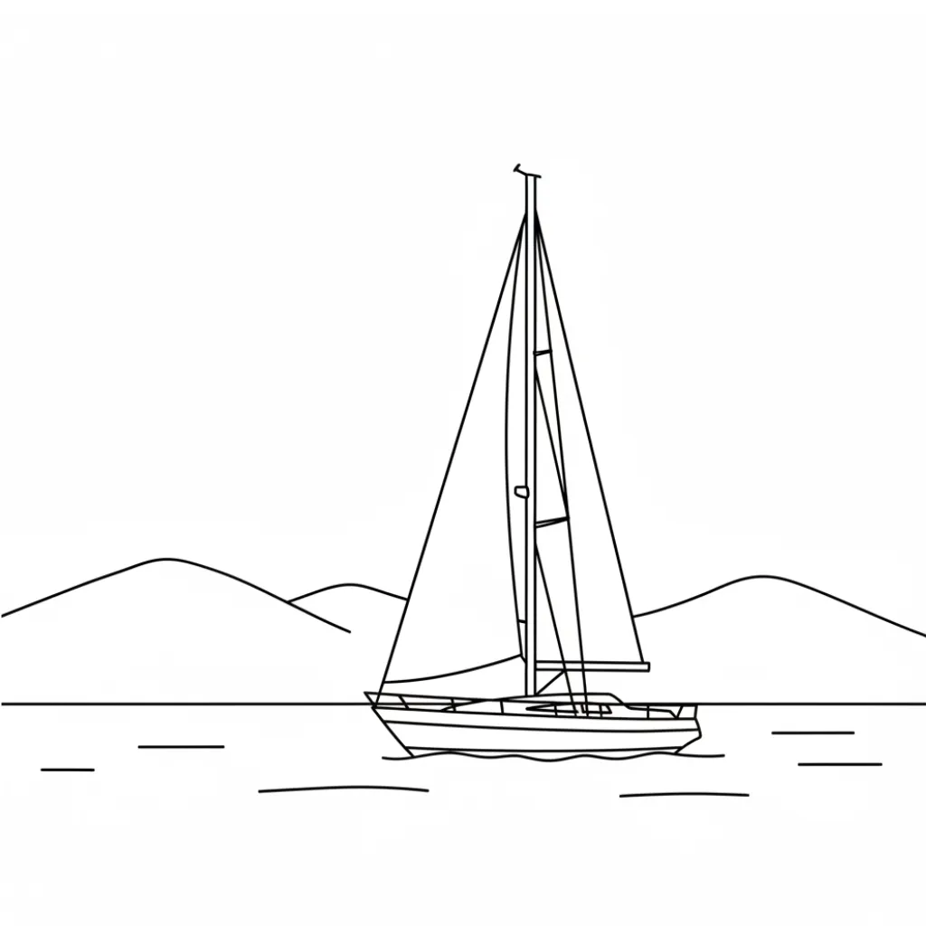 Barcos3 para colorear para niño de 6 años