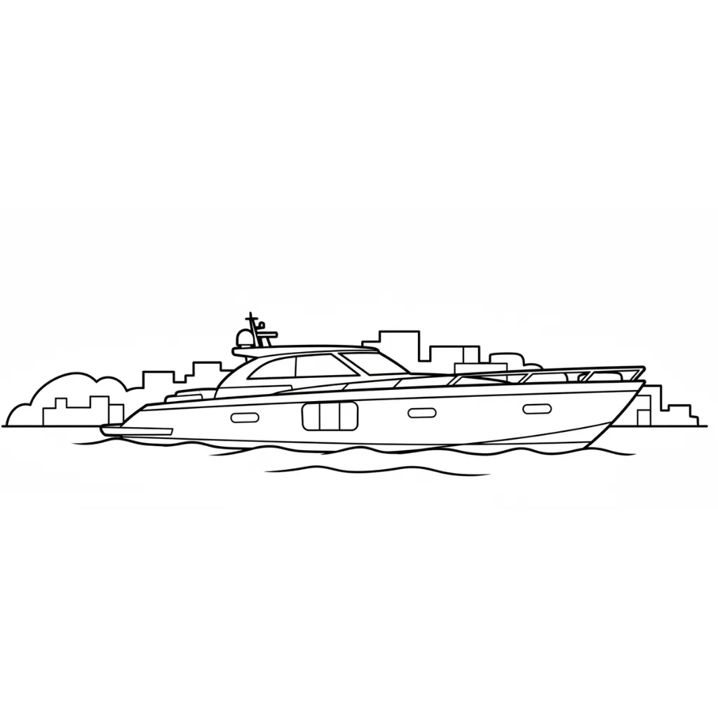 Barcos9 para colorear para imprimir para niño de 4 años