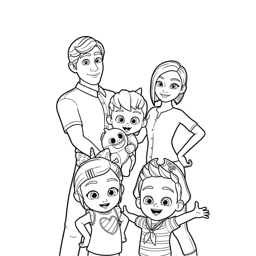 Bebefinn 3 para colorear gratis para imprimir