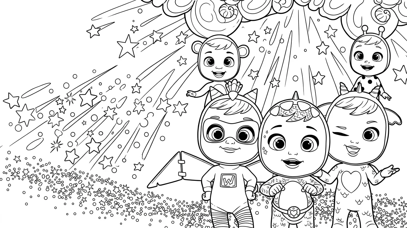 Bebés Llorones 11 para colorear y recortar para imprimir gratis