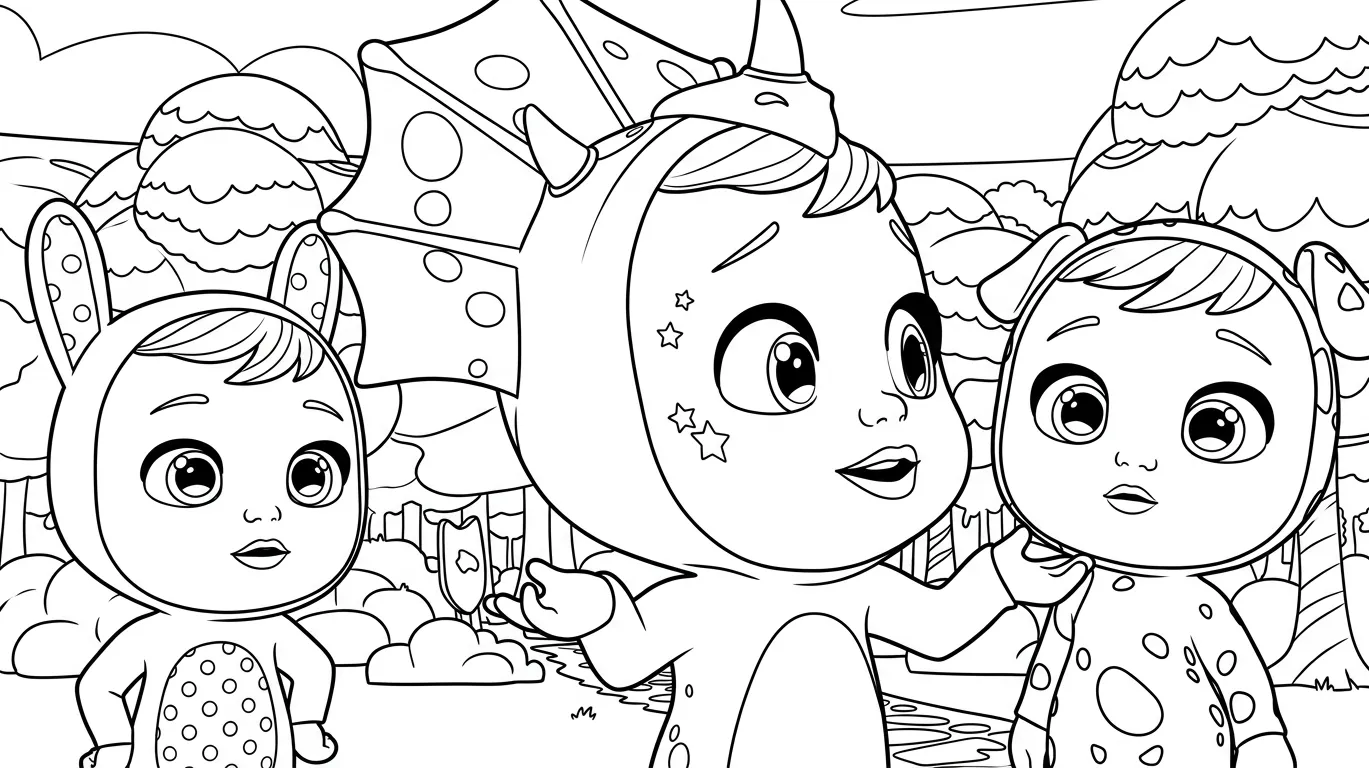 Bebés Llorones 20 para colorear gratis
