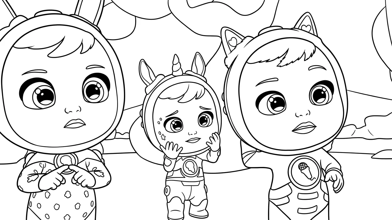 Bebés Llorones 21 para colorear y recortar