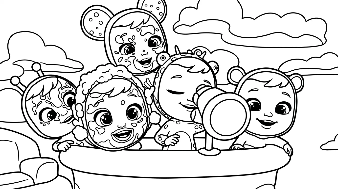 Bebés Llorones 23 para colorear para primaria