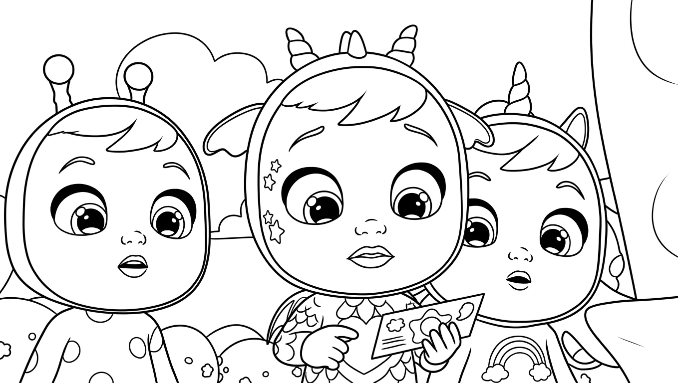 Bebés Llorones 25 para colorear para niños para imprimir gratis