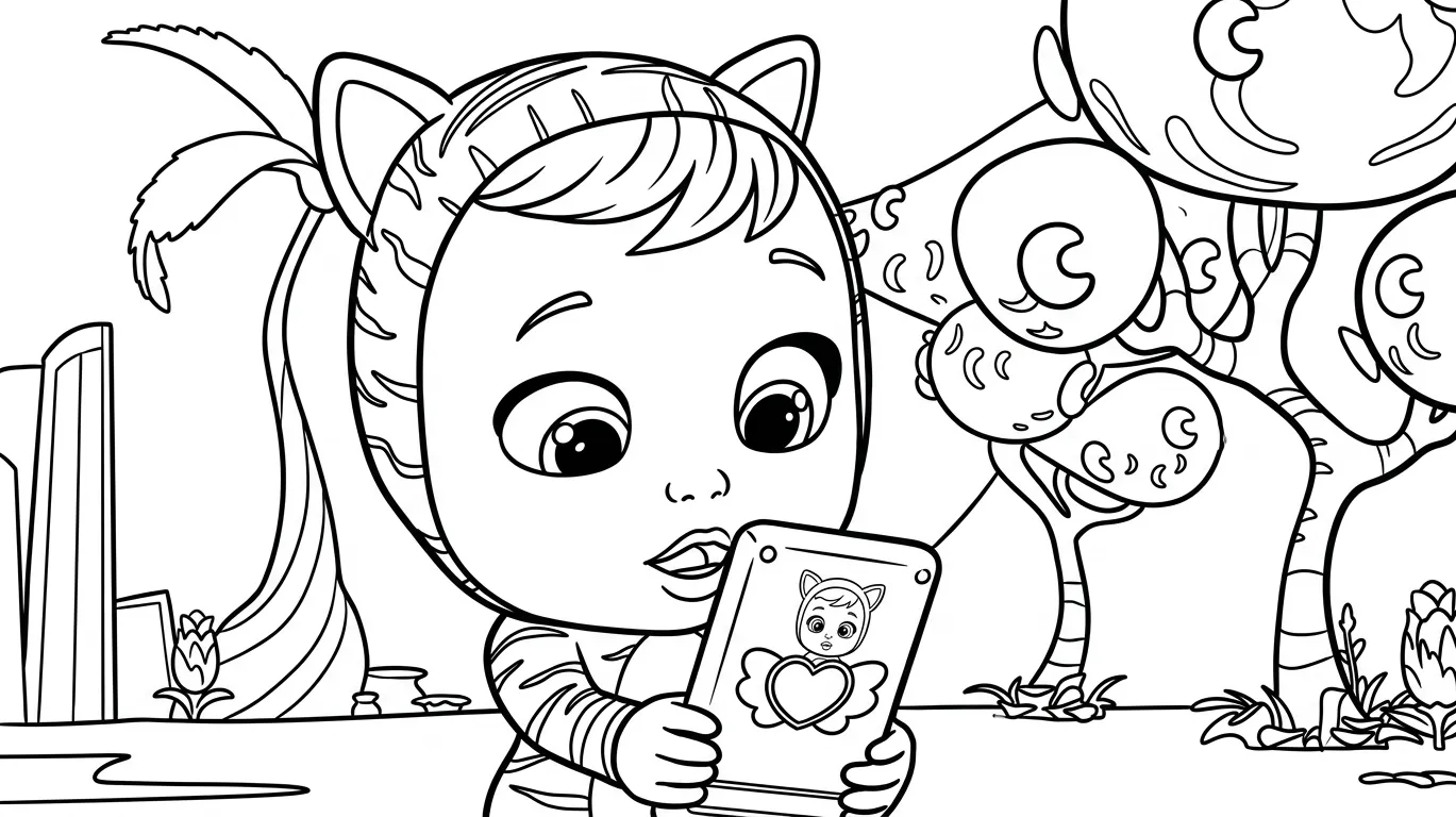 Bebés Llorones 27 para colorear en línea para niño