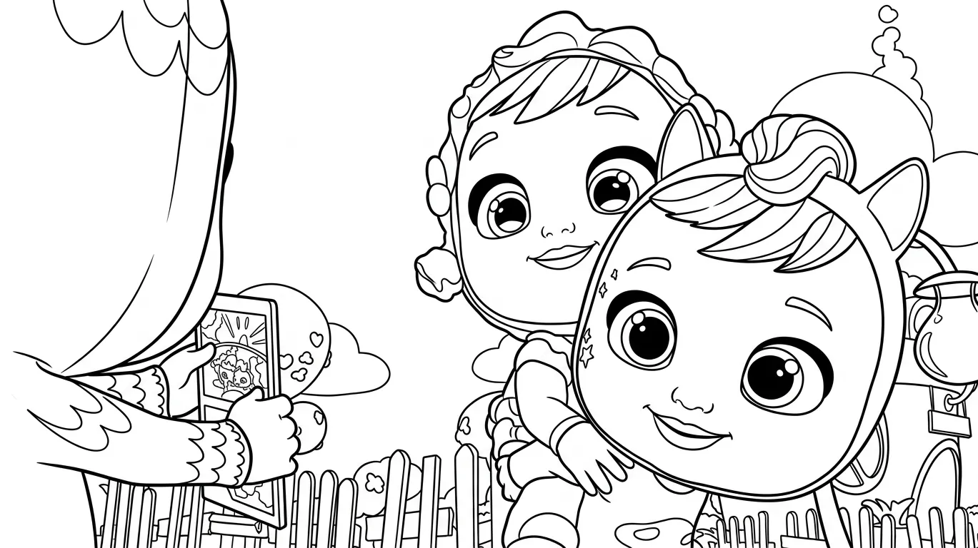 Bebés Llorones 5 para colorear para niño de 7 años
