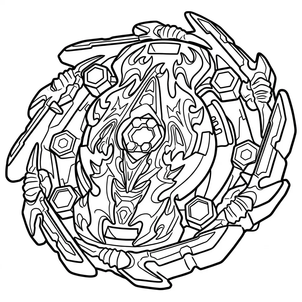 BeyBlade 11 para colorear para imprimir pdf gratis