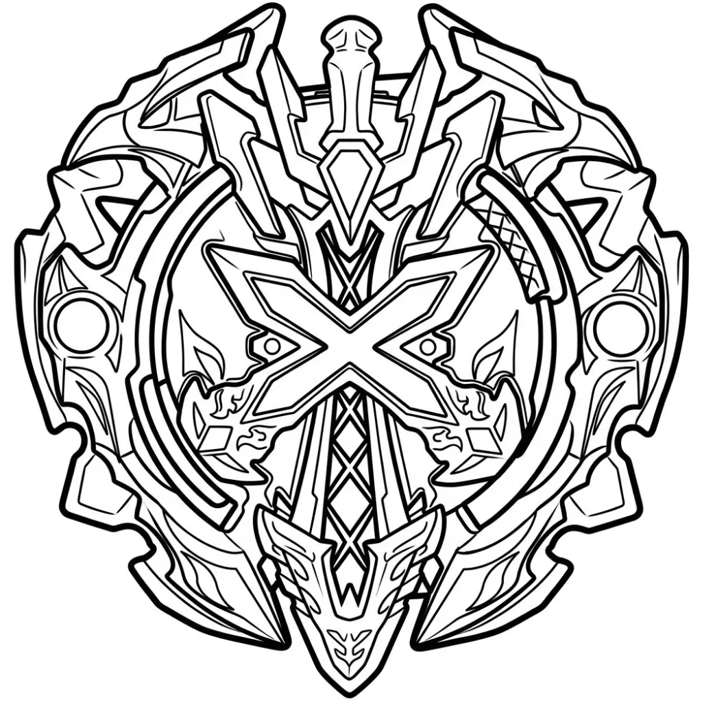 BeyBlade 13 para colorear para imprimir gratis pdf