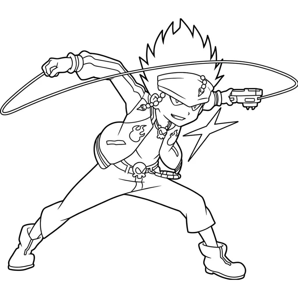 descargar BeyBlade 18 para colorear gratis