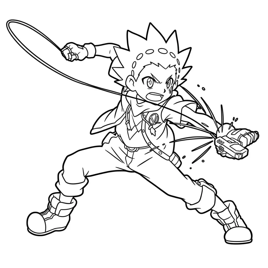 BeyBlade 19 para colorear educativo para niño