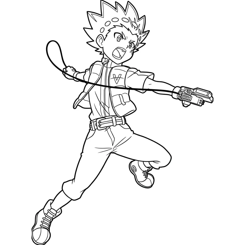 BeyBlade 22 para colorear para imprimir para niño de 4 años