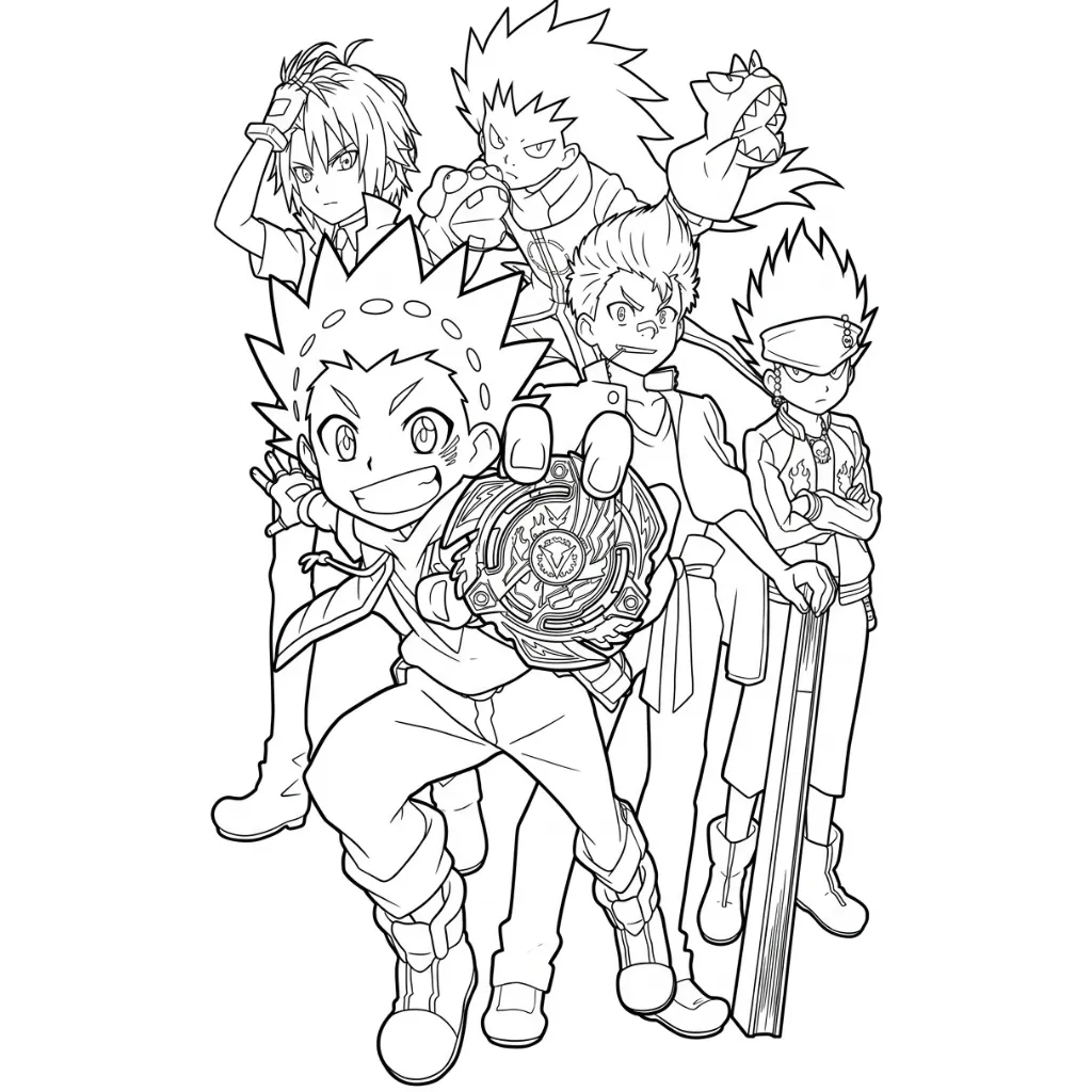 BeyBlade 28 para colorear gratis para niños