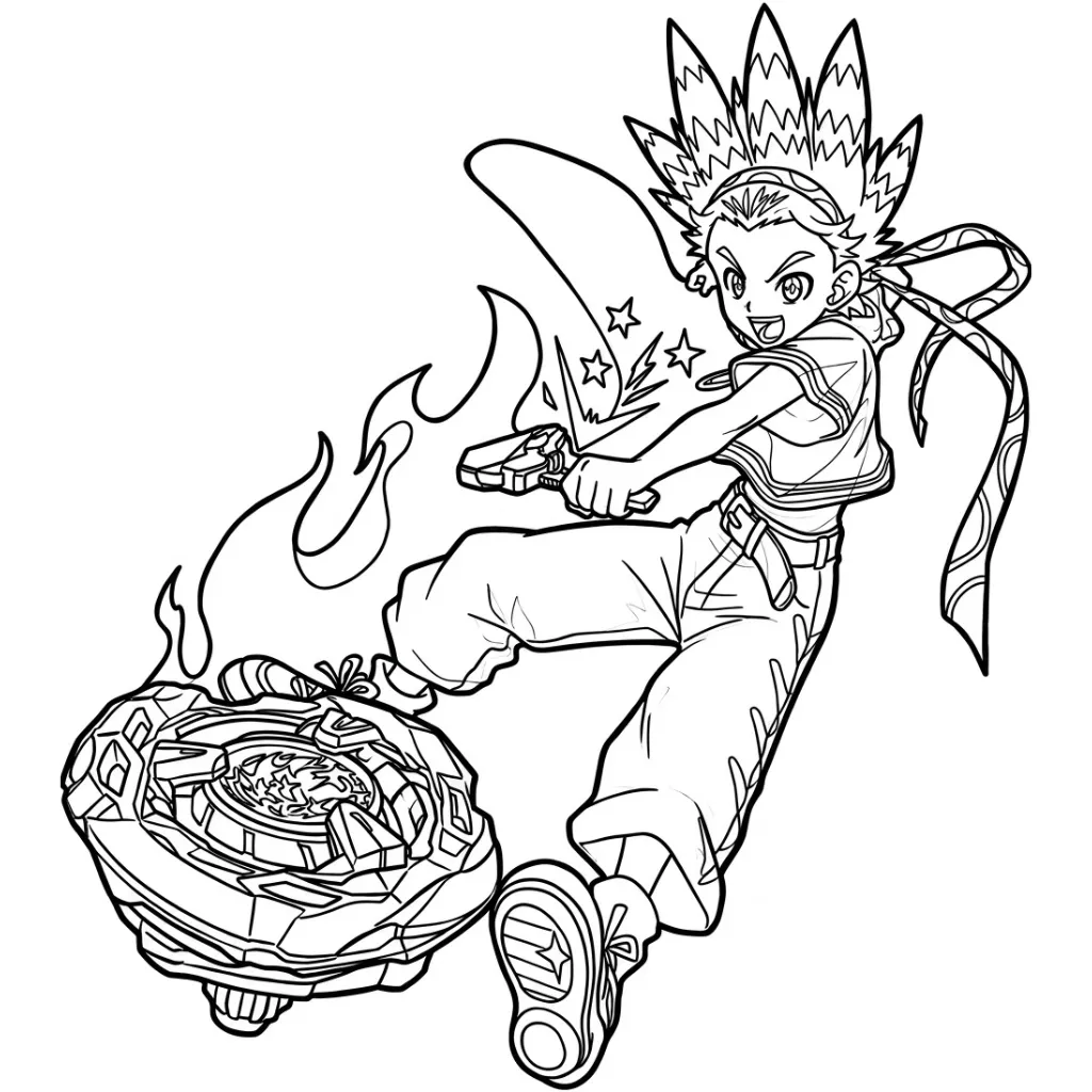 BeyBlade 29 para colorear para imprimir para niño de 8 años