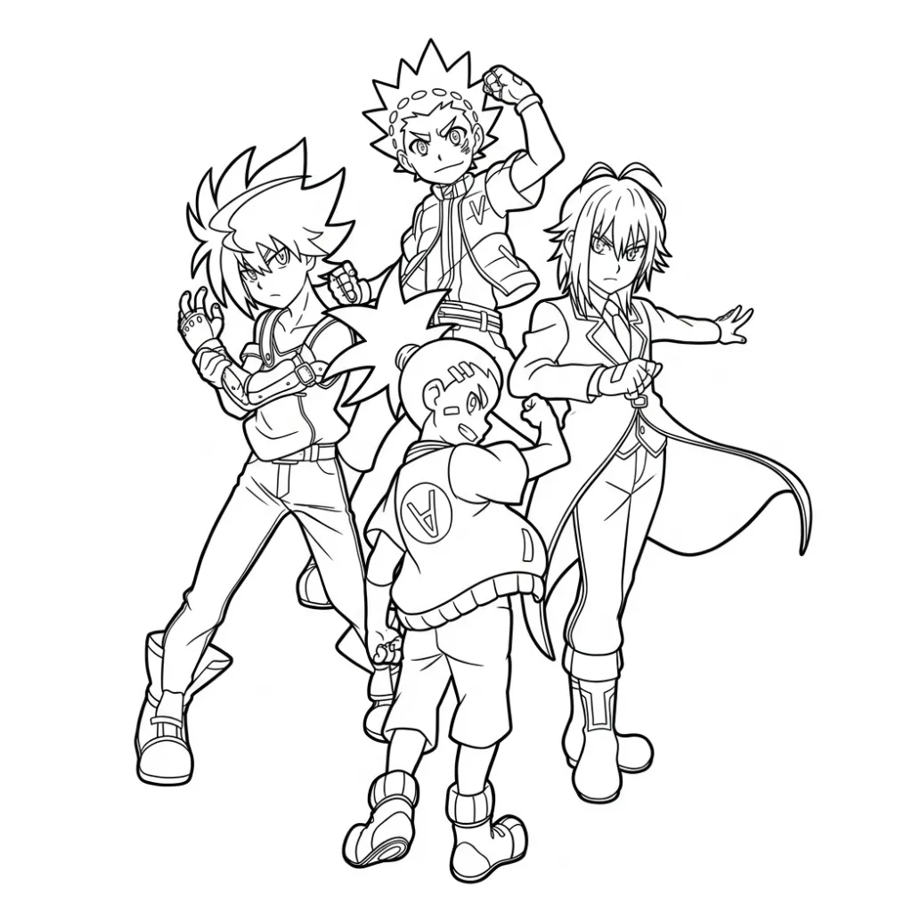 BeyBlade 6 para colorear y recortar