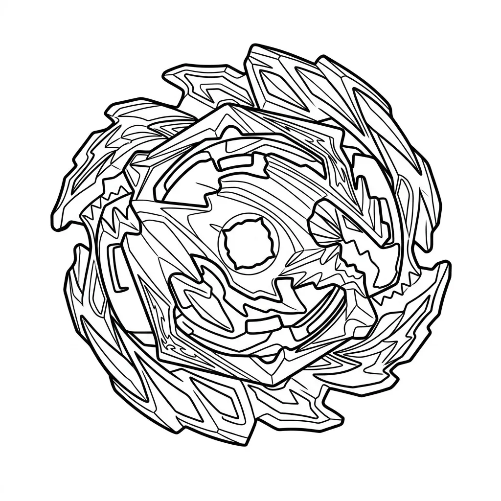 BeyBlade 8 para colorear y dibujo para imprimir