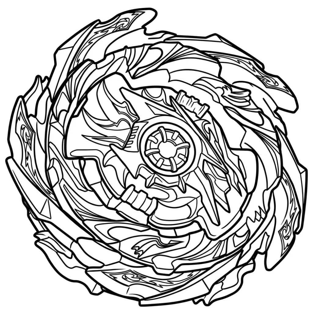 BeyBlade 9 para colorear para niños para imprimir gratis