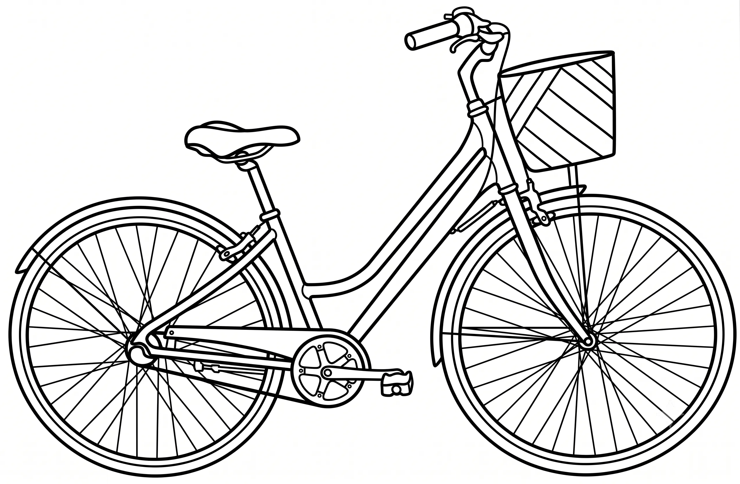 Bicicleta 19 para colorear para imprimir para niño de 4 años