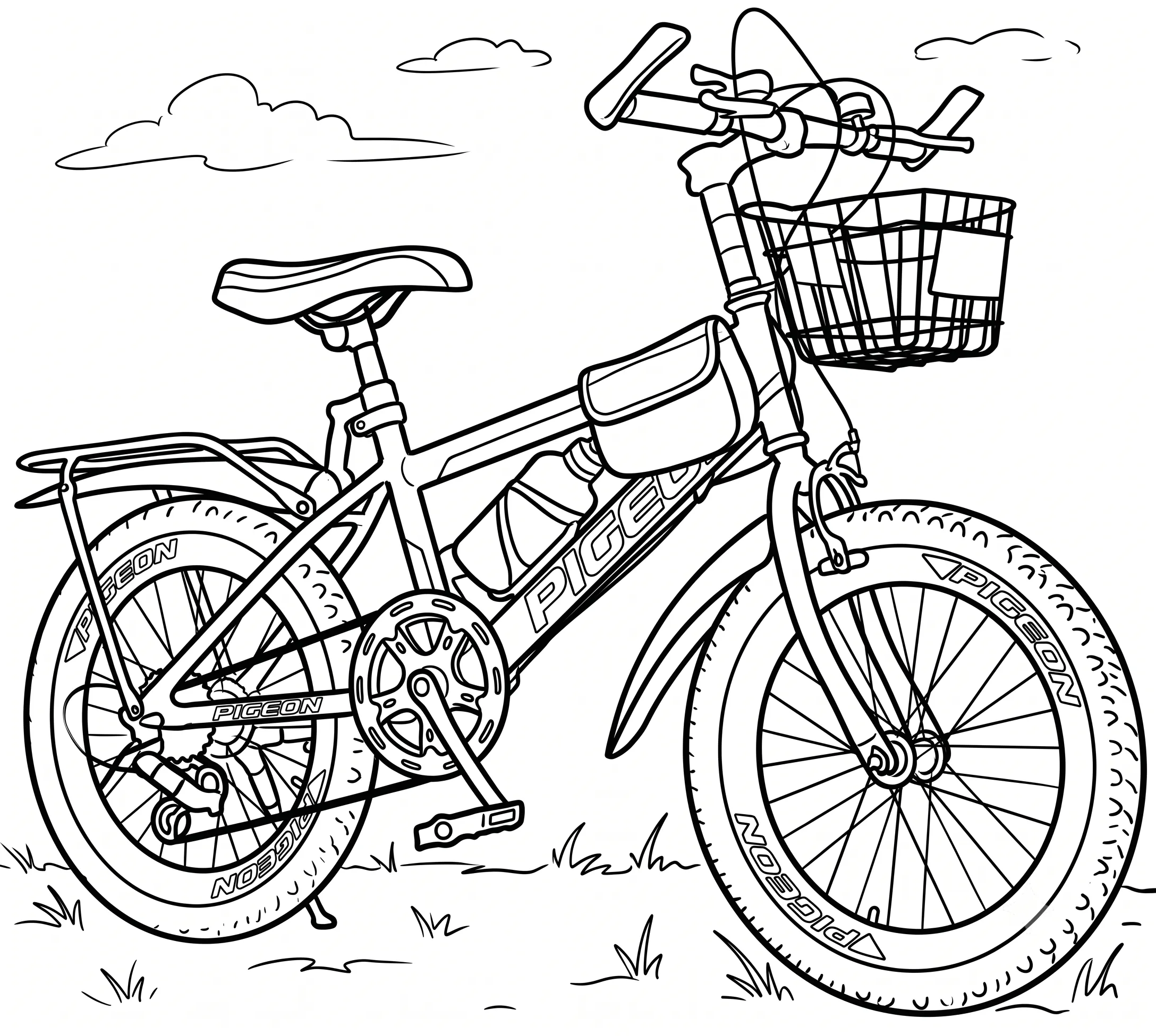 Colección de Bicicleta para colorear