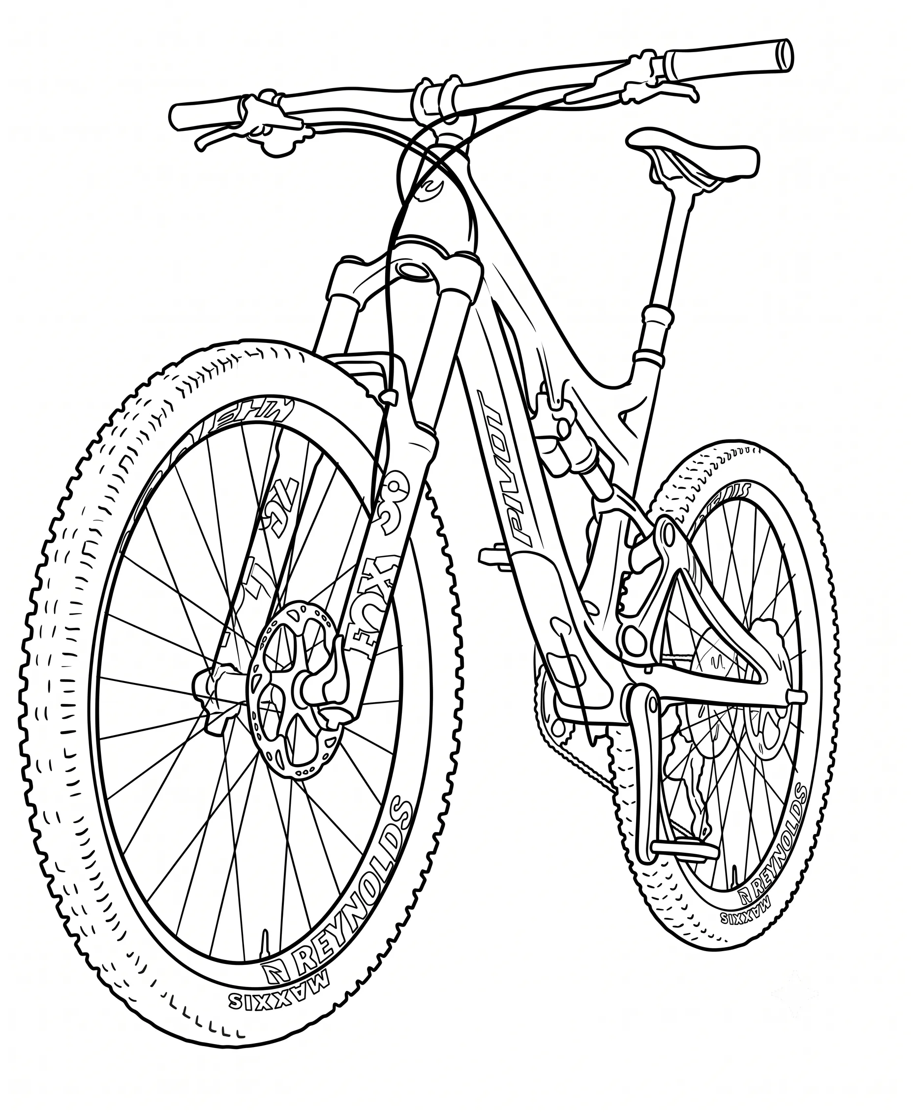 Bicicleta 8 para colorear para niño de para imprimir
