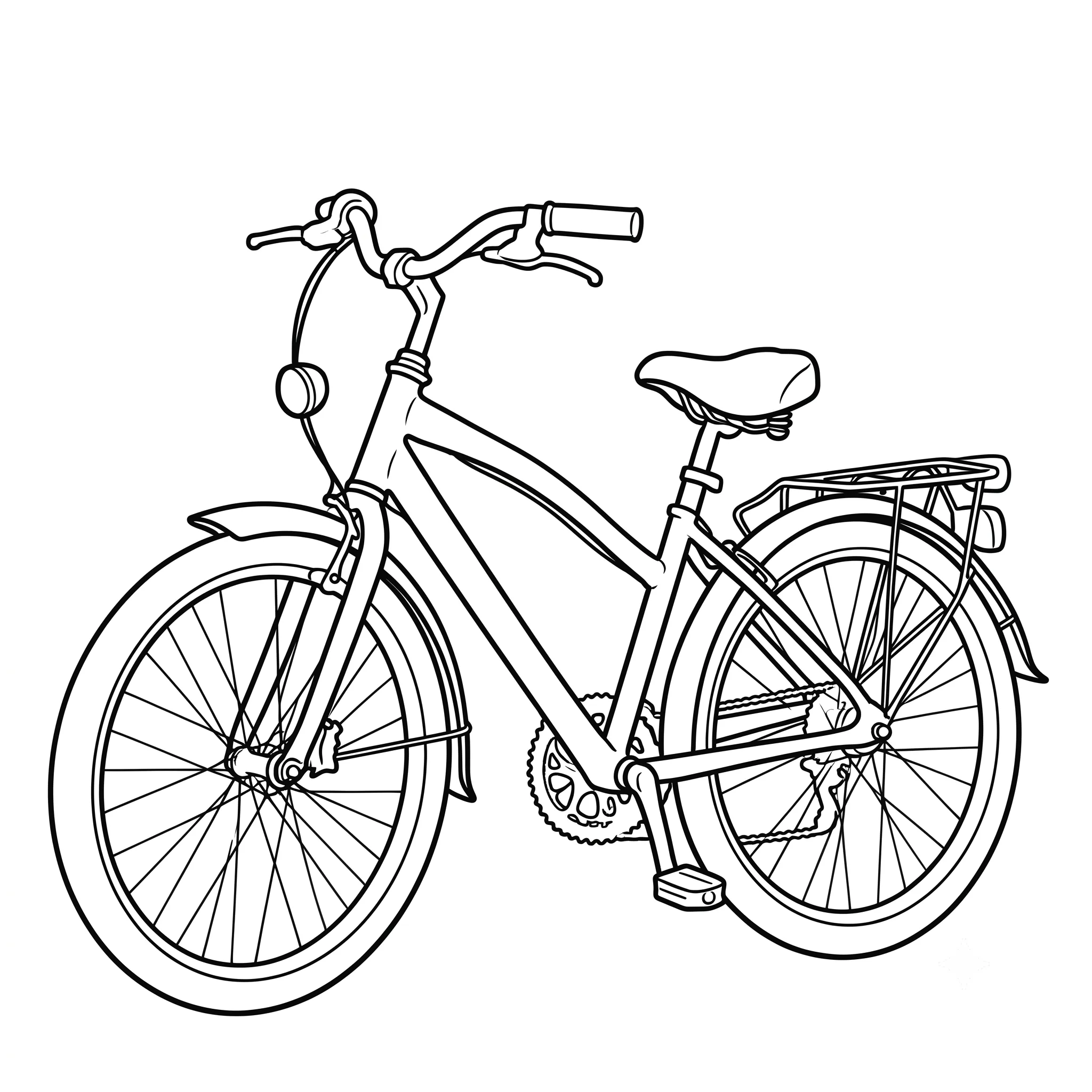 Bicicleta 9 para colorear para niño de 4 años