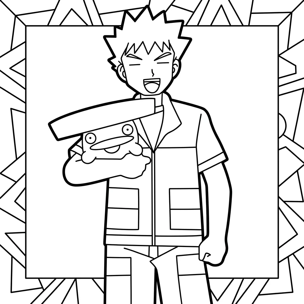 Brock 13 para colorear para niño de 6 años