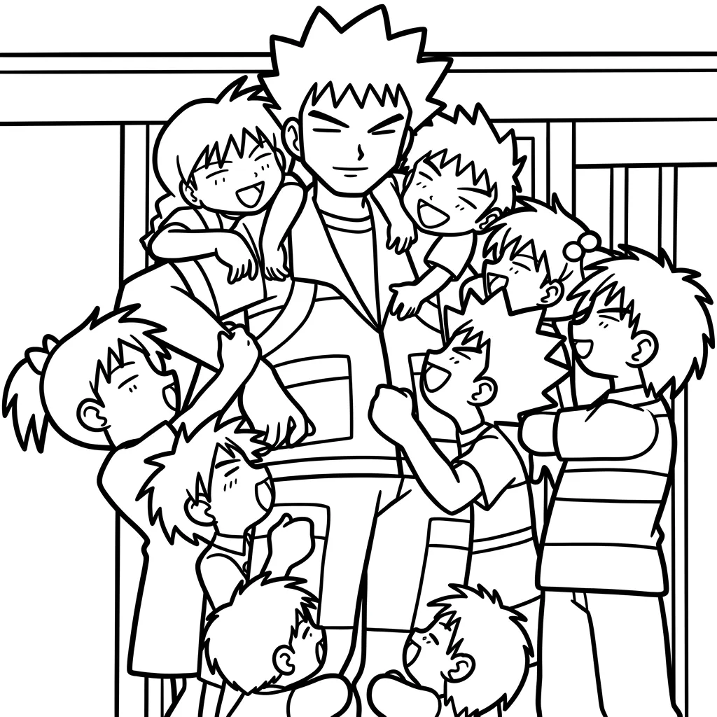 Brock 14 para colorear para imprimir para niño de 12 años