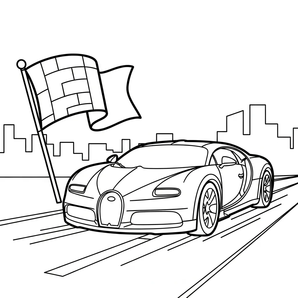Colección de Bugatti para colorear