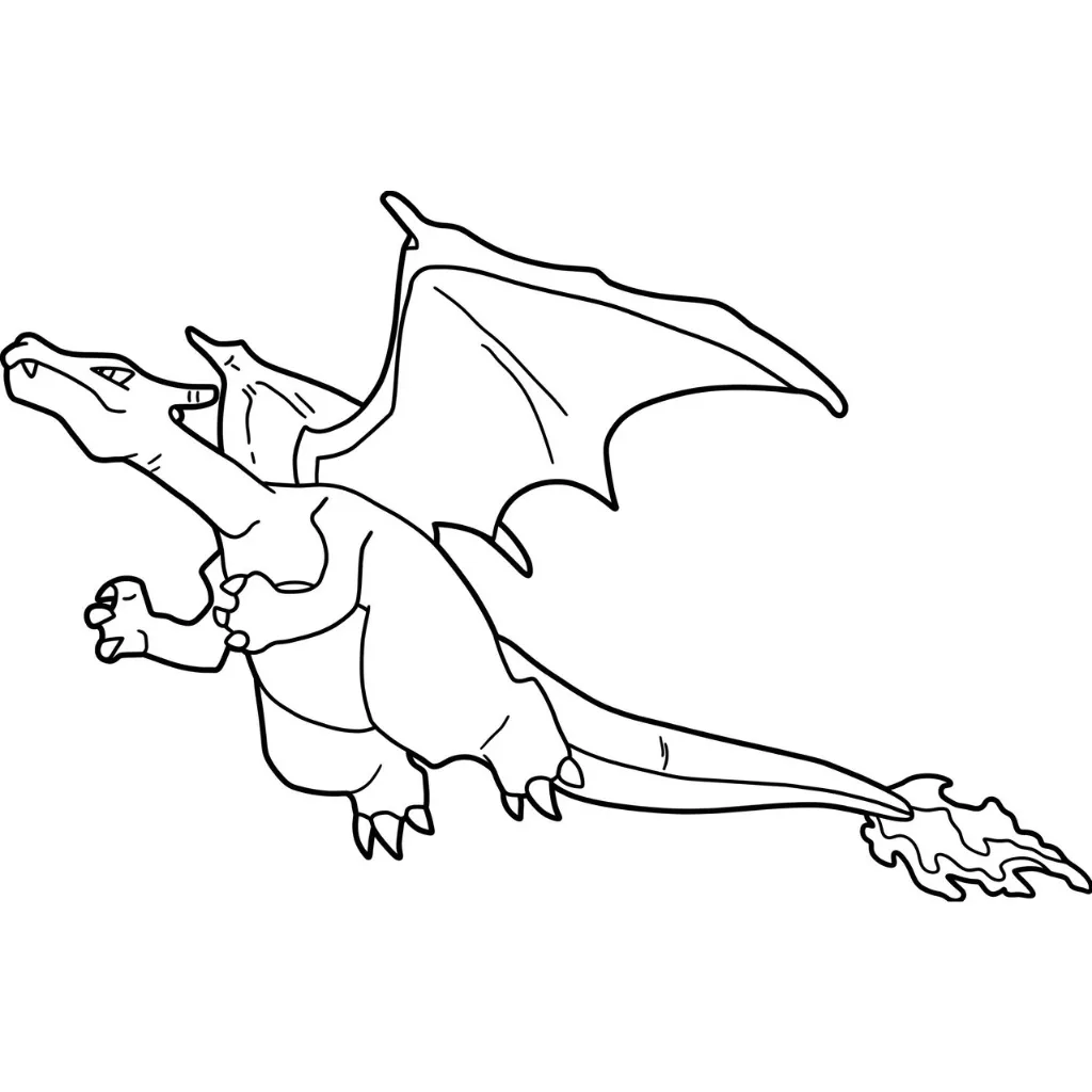 Charizard 5 para colorear para niño de 2 años