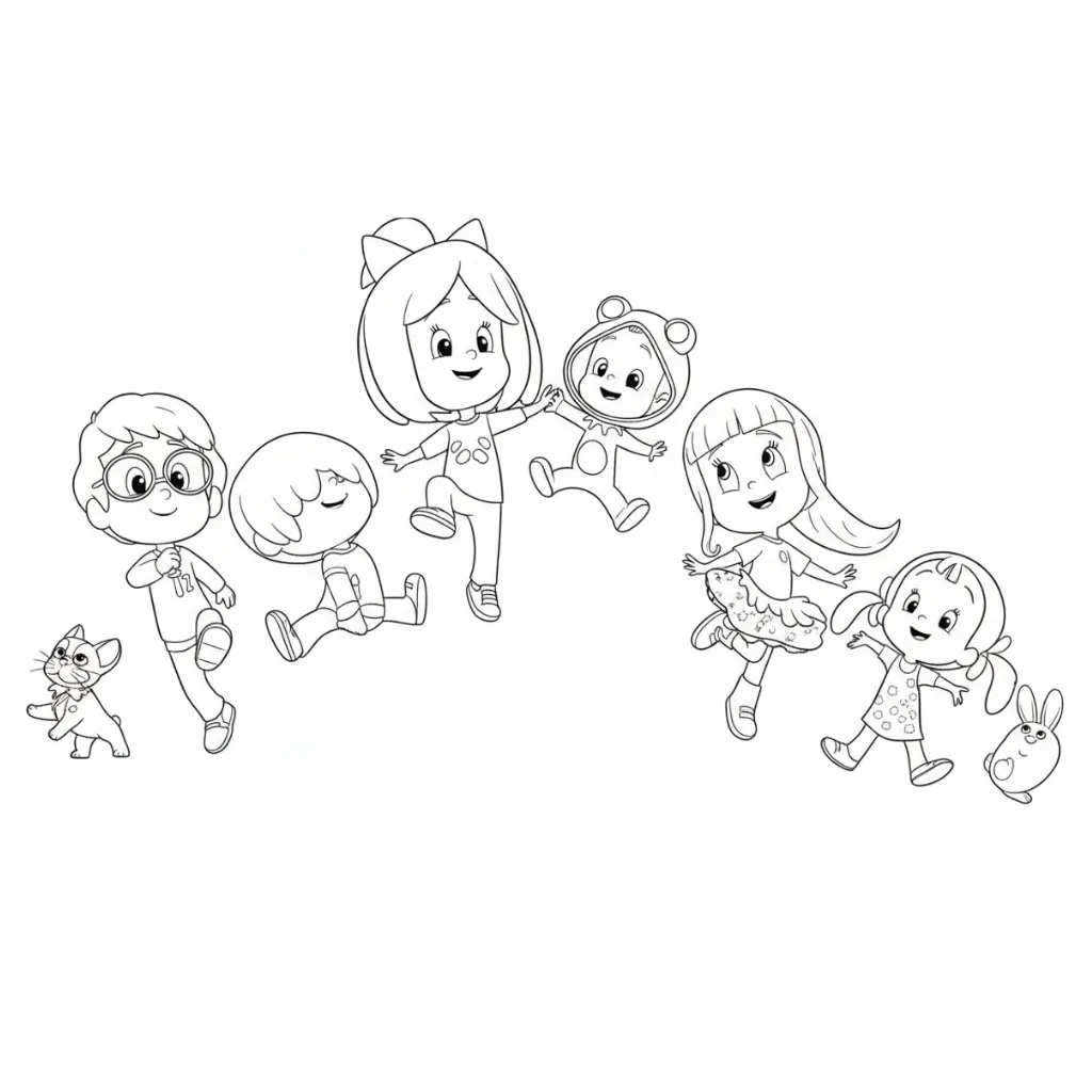Cleo y Cuquín13 para colorear para imprimir pdf gratis