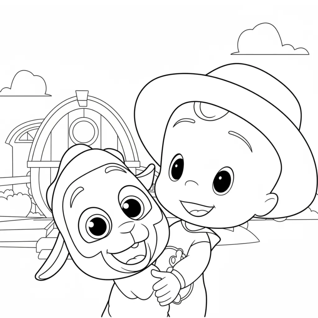 Cleo y Cuquín2 de niño para colorear para imprimir
