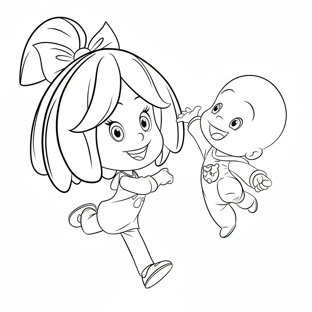 Cleo y Cuquín6 para colorear para niños para imprimir
