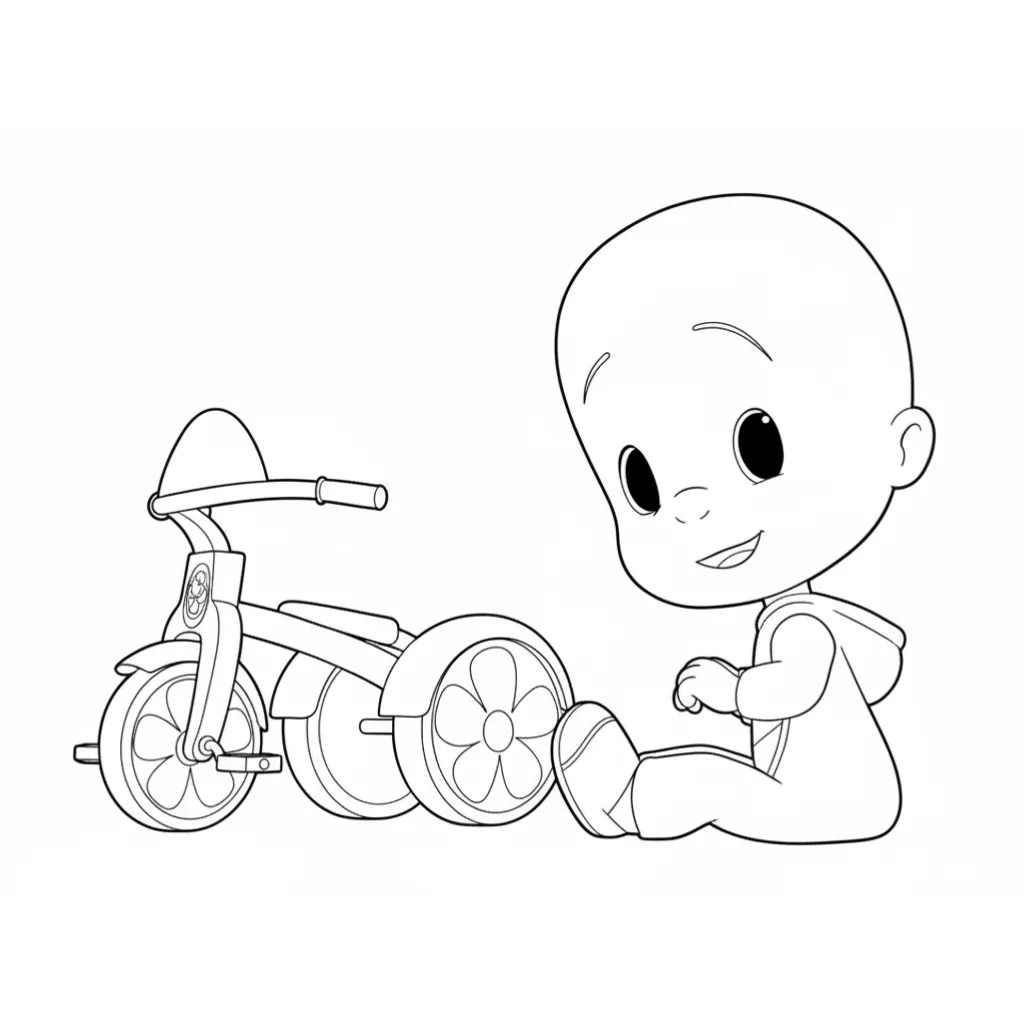 imagen para colorear Cleo y Cuquín8 niño