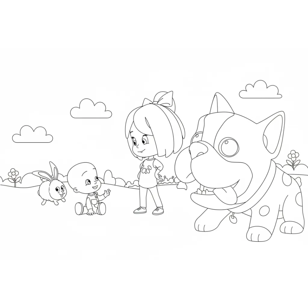 imprimir Cleo y Cuquín9 para colorear para niño