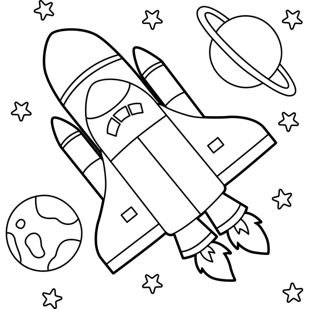 Cohete15 para colorear de para niños