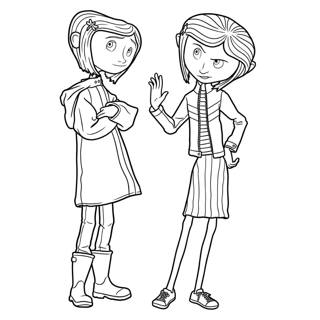 Coraline 13 para colorear para imprimir gratis pdf