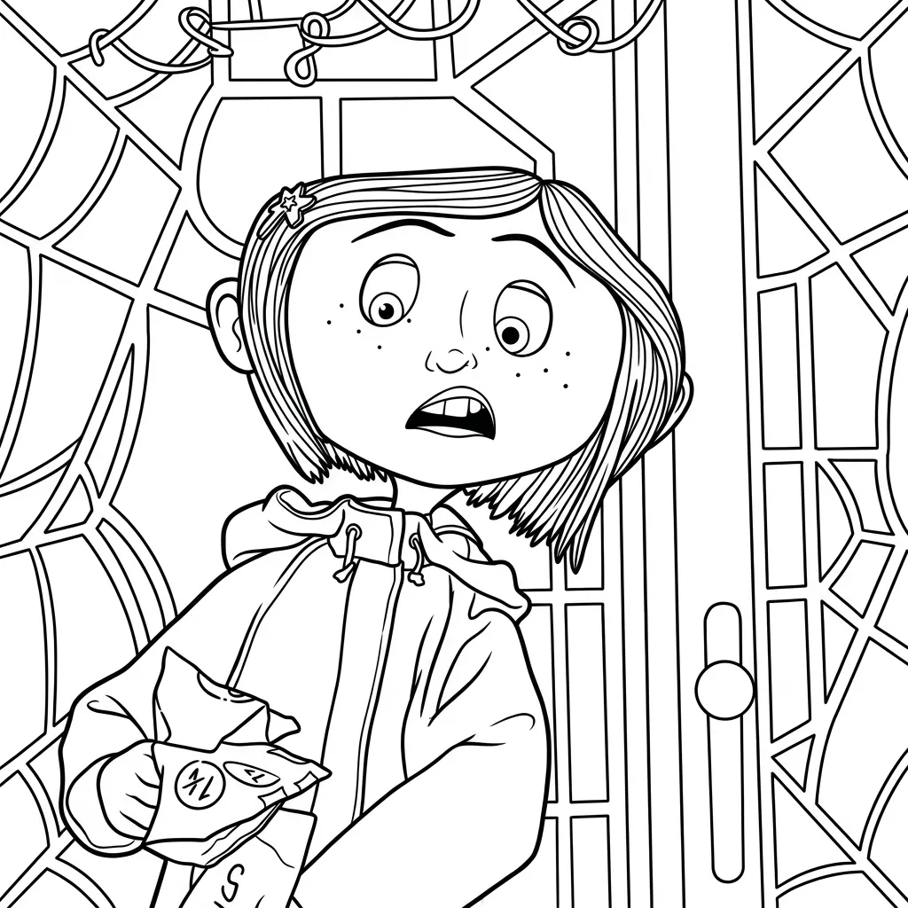 Coraline 2 para colorear para imprimir para niño de 8 años