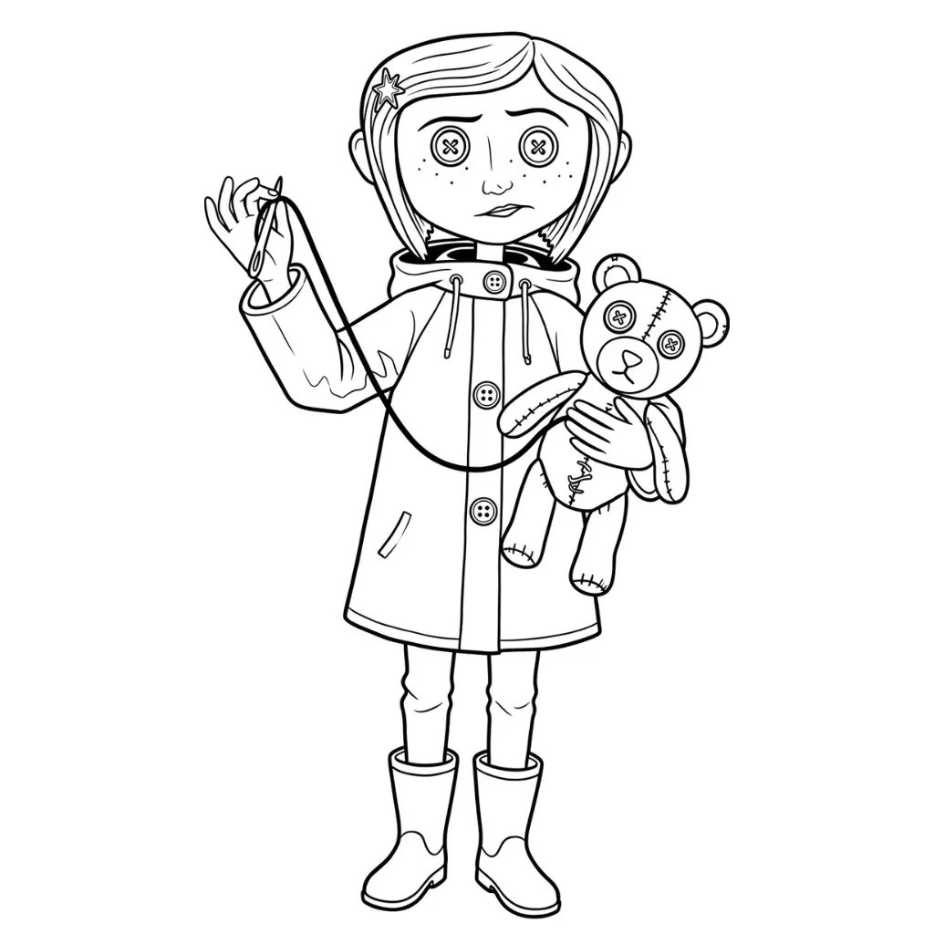 Coraline 9 para colorear para niño de para imprimir