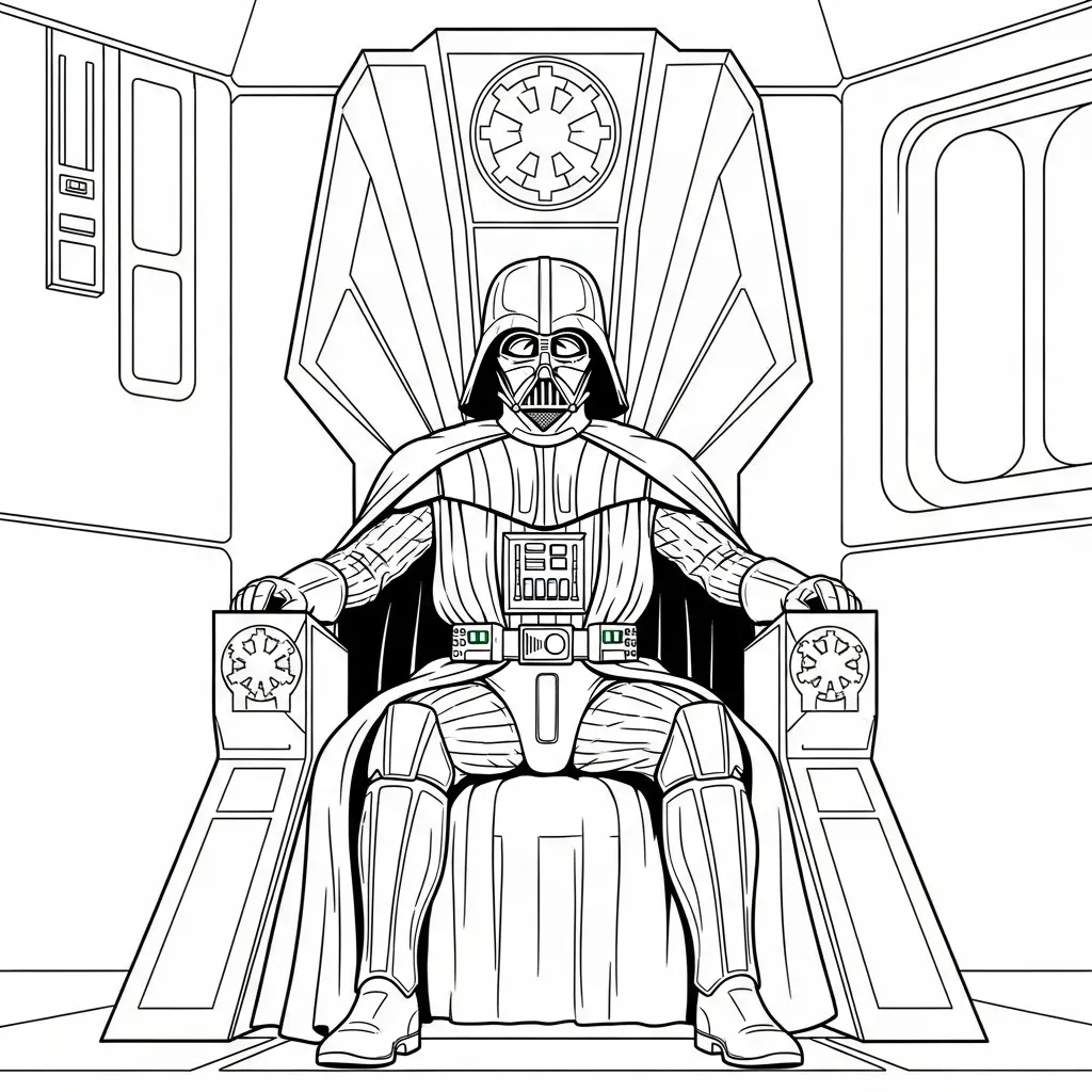 Darth Vader 21 para colorear para imprimir