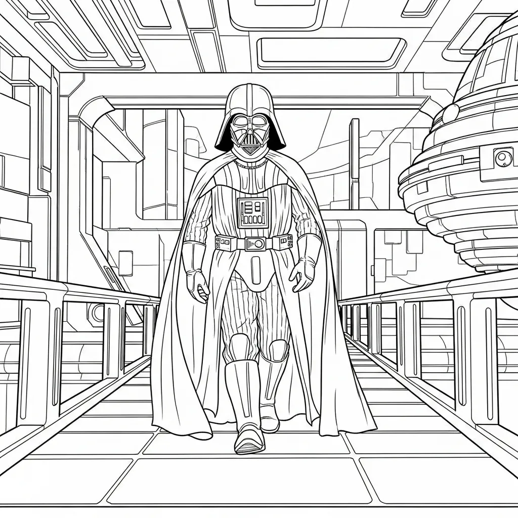 Darth Vader 6 para colorear de para niños